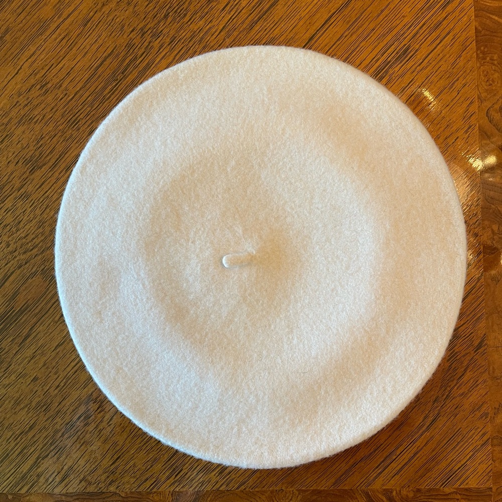 Doen Georgianna Cream Wool Beret
